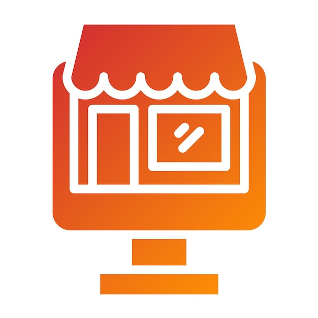 Diseño vectorial Estilo de icono del mercado en línea