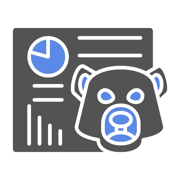 Vector diseño vectorial estilo del icono del mercado del oso