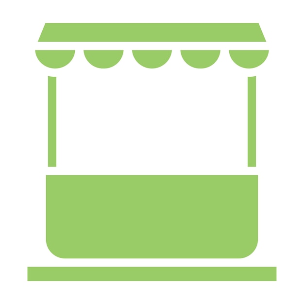 Diseño vectorial Estilo del icono del mercado de pulgas