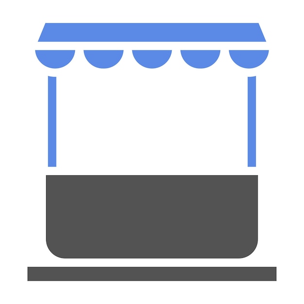 Diseño vectorial Estilo del icono del mercado de pulgas