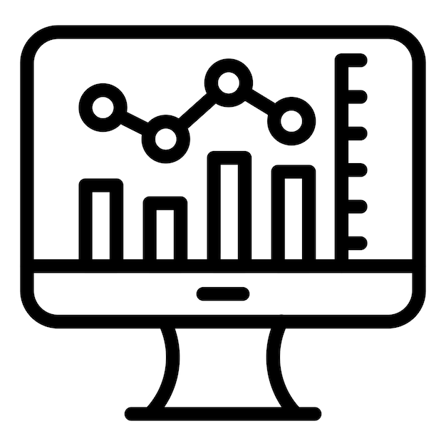 Diseño vectorial Estilo de icono del mercado de valores