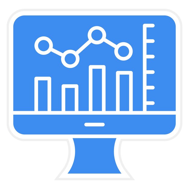 Diseño vectorial Estilo del icono del mercado de valores