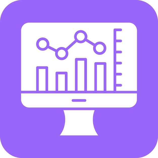 Diseño vectorial Estilo de icono del mercado de valores