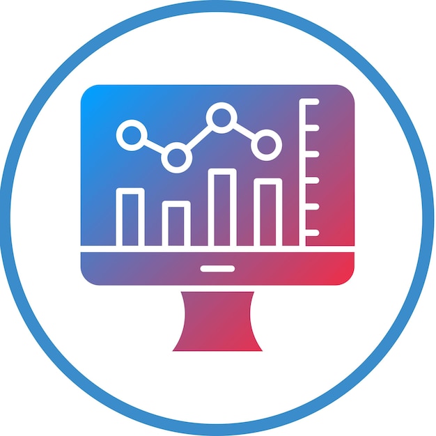 Diseño vectorial Estilo del icono del mercado de valores