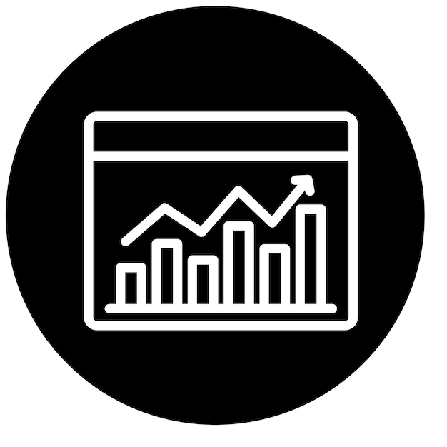 Diseño vectorial Estilo del icono del mercado de valores