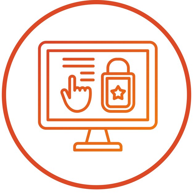 Diseño vectorial Estilo de icono de merchandising digital