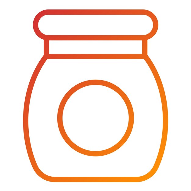 Diseño vectorial del estilo del icono de la mermelada de frutas