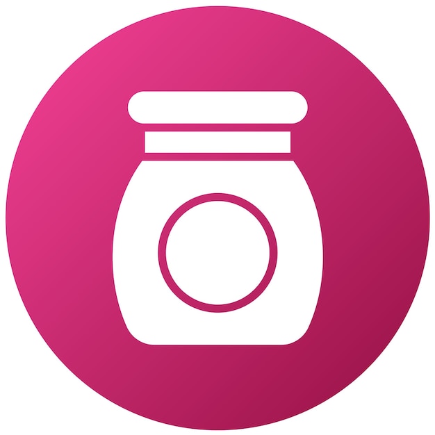 Diseño vectorial del estilo del icono de la mermelada de frutas