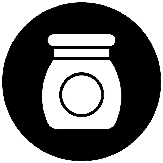 Diseño vectorial del estilo del icono de la mermelada de frutas
