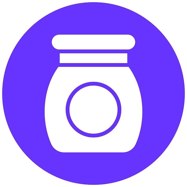 Diseño vectorial del estilo del icono de la mermelada de frutas