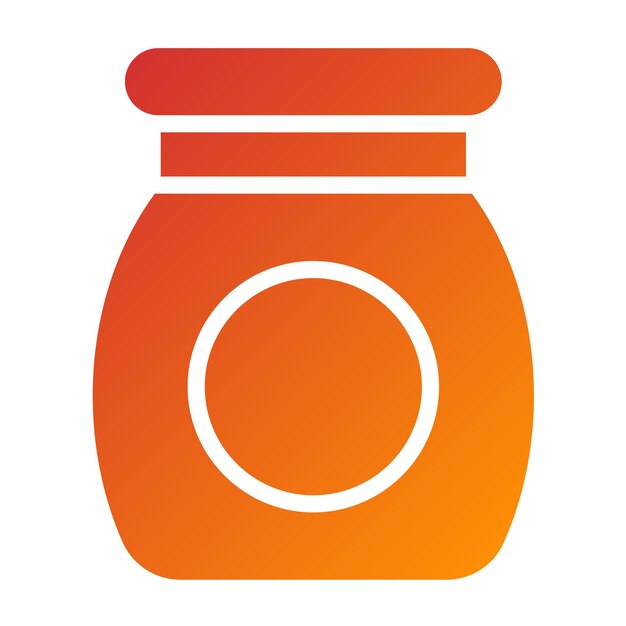 Diseño vectorial del estilo del icono de la mermelada de frutas