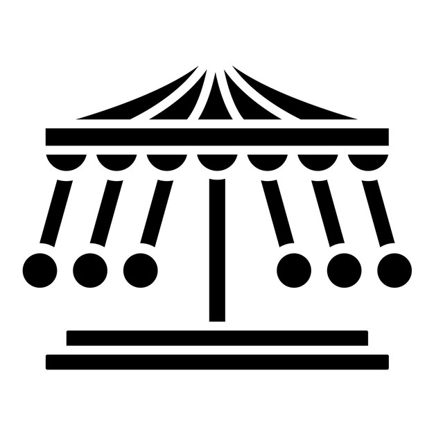 Diseño vectorial estilo de icono Merry Go Round