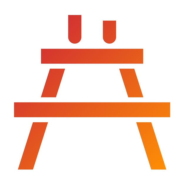 Diseño vectorial Estilo del icono de la mesa al aire libre
