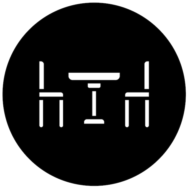 Diseño vectorial del estilo del icono de la mesa de alimentos