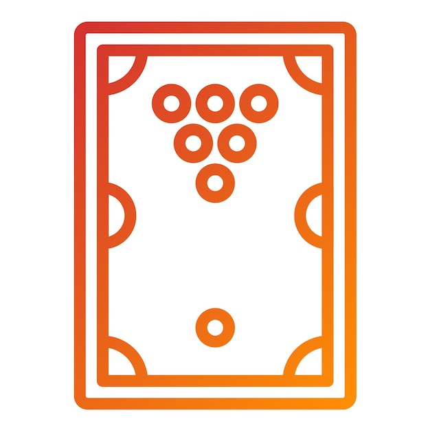 Diseño vectorial Estilo del icono de la mesa de billar