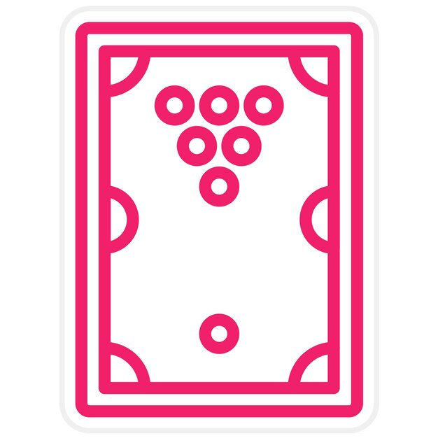 Diseño vectorial Estilo del icono de la mesa de billar