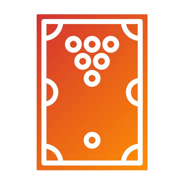 Diseño vectorial Estilo del icono de la mesa de billar