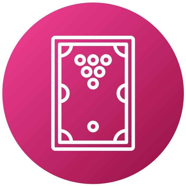 Diseño vectorial Estilo del icono de la mesa de billar