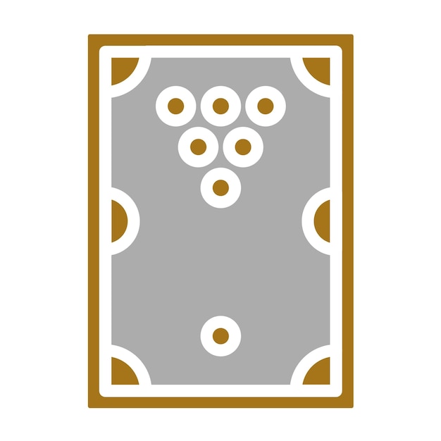 Diseño vectorial Estilo del icono de la mesa de billar