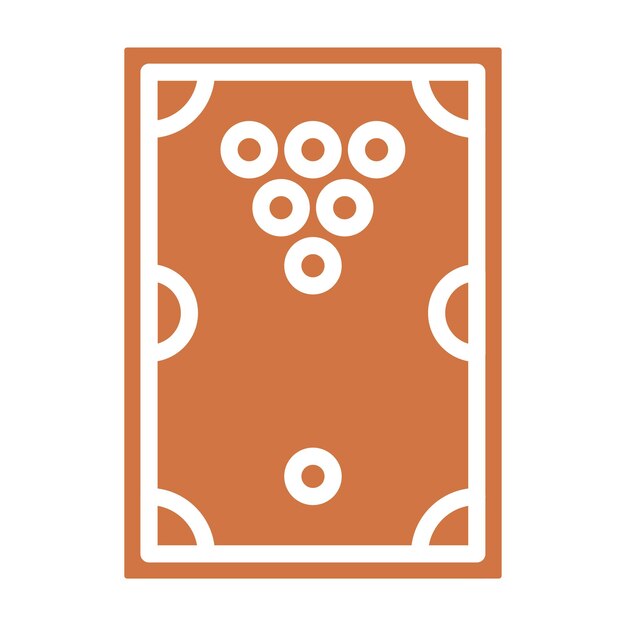 Diseño vectorial Estilo del icono de la mesa de billar