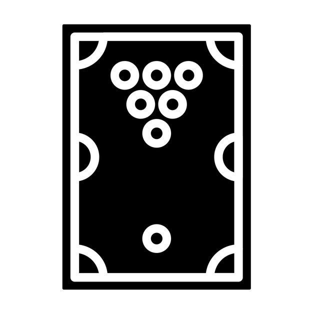 Diseño vectorial Estilo del icono de la mesa de billar