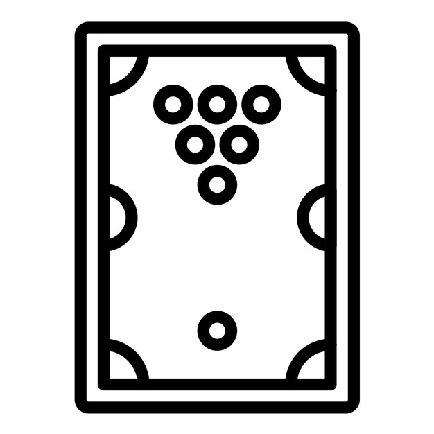 Diseño vectorial Estilo del icono de la mesa de billar