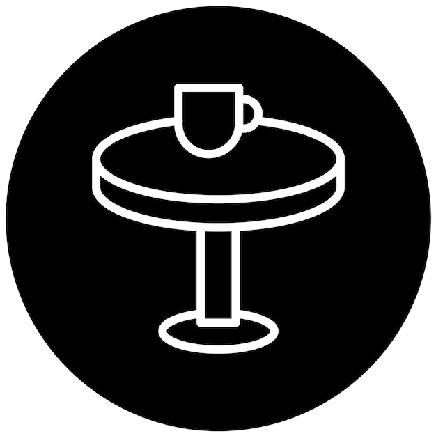 Diseño vectorial Estilo del icono de la mesa de café convertible