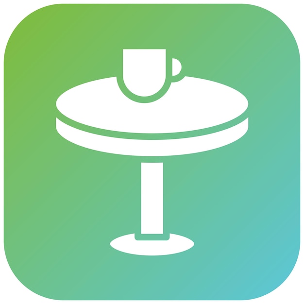 Diseño vectorial Estilo del icono de la mesa de café convertible