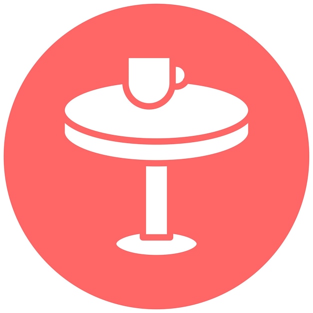 Diseño vectorial Estilo del icono de la mesa de café convertible