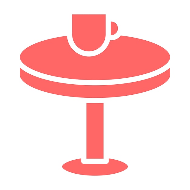 Diseño vectorial Estilo del icono de la mesa de café convertible