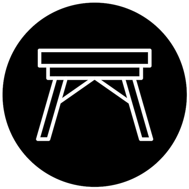 Diseño vectorial Estilo del icono de la mesa de café industrial