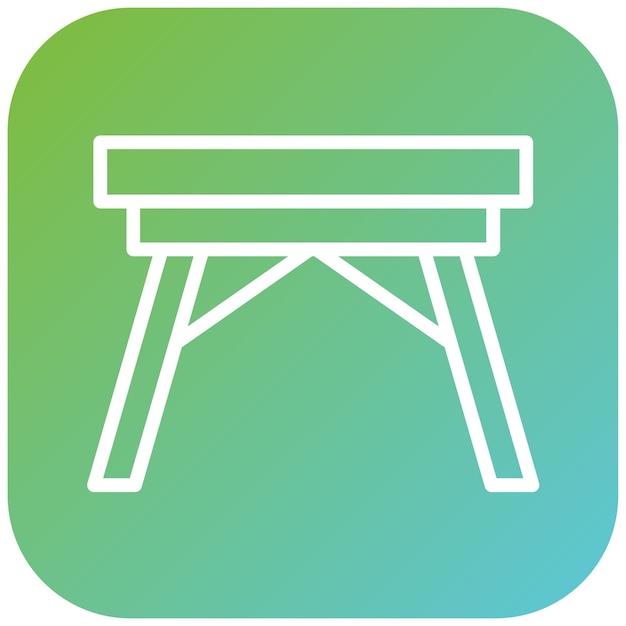 Diseño vectorial Estilo del icono de la mesa de café industrial