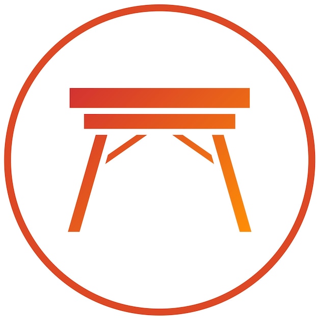 Diseño vectorial Estilo del icono de la mesa de café industrial