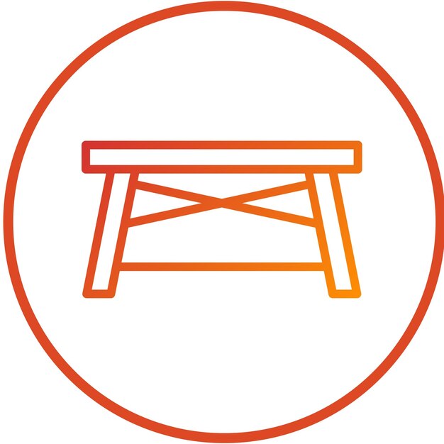 Diseño vectorial del estilo del icono de la mesa de café LiftTop