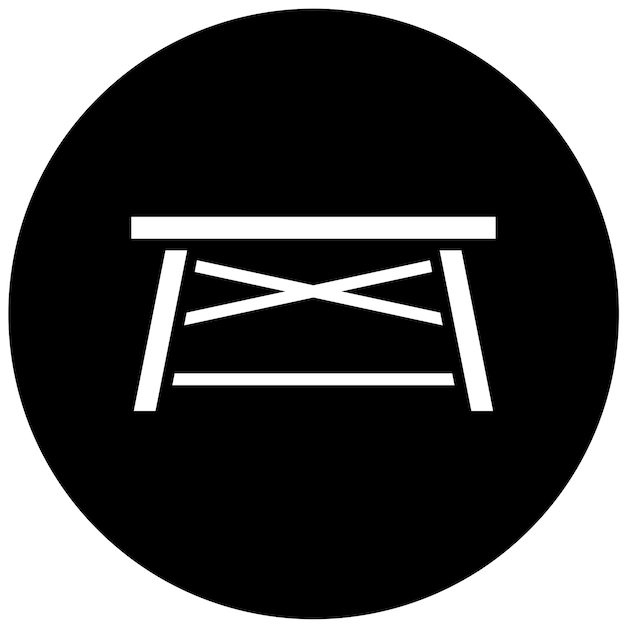Diseño vectorial del estilo del icono de la mesa de café LiftTop