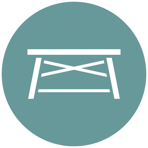 Diseño vectorial del estilo del icono de la mesa de café LiftTop