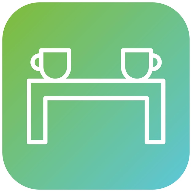 Diseño vectorial Estilo del icono de la mesa de café de mármol