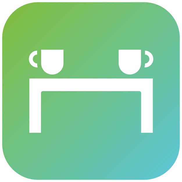 Diseño vectorial Estilo del icono de la mesa de café de mármol
