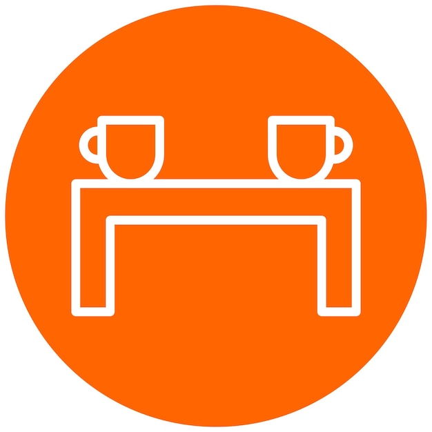 Diseño vectorial Estilo del icono de la mesa de café de mármol