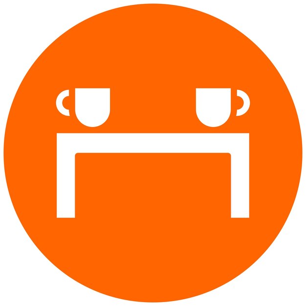 Diseño vectorial Estilo del icono de la mesa de café de mármol