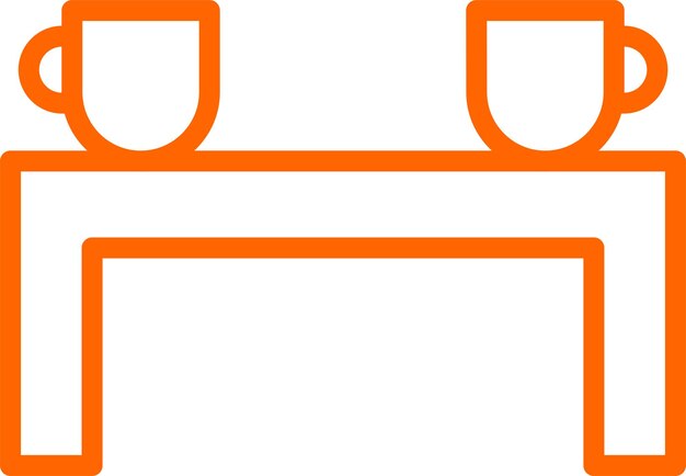 Diseño vectorial Estilo del icono de la mesa de café de mármol