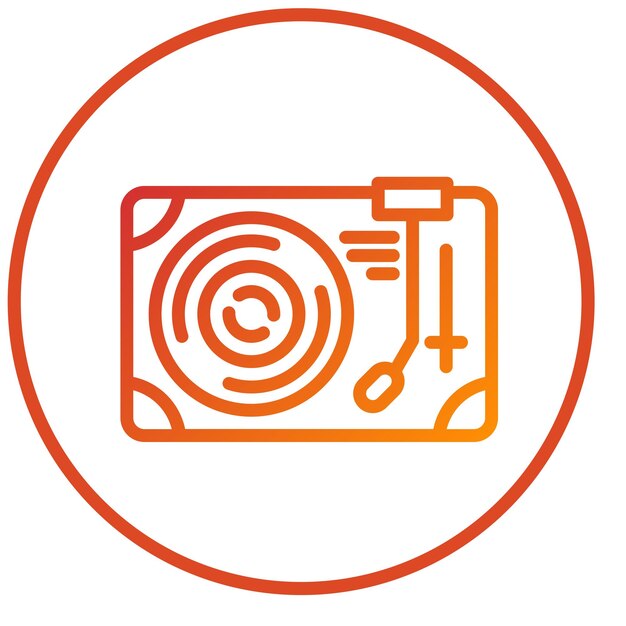 Diseño vectorial Estilo del icono de la mesa giratoria