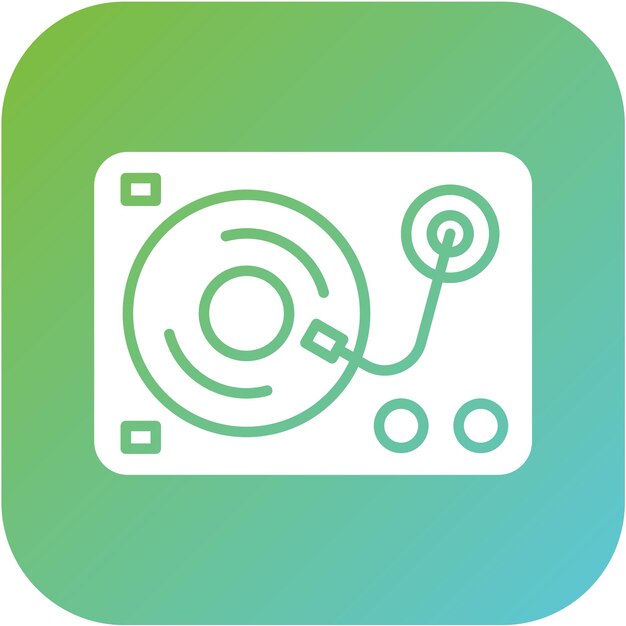 Diseño vectorial Estilo del icono de la mesa giratoria