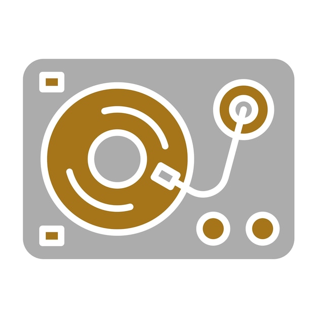 Diseño vectorial Estilo del icono de la mesa giratoria