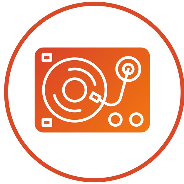 Diseño vectorial Estilo del icono de la mesa giratoria