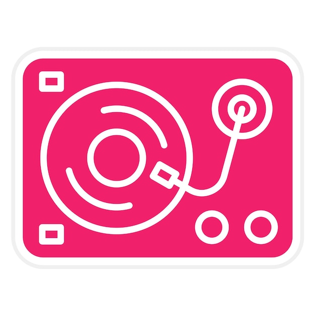 Diseño vectorial Estilo del icono de la mesa giratoria