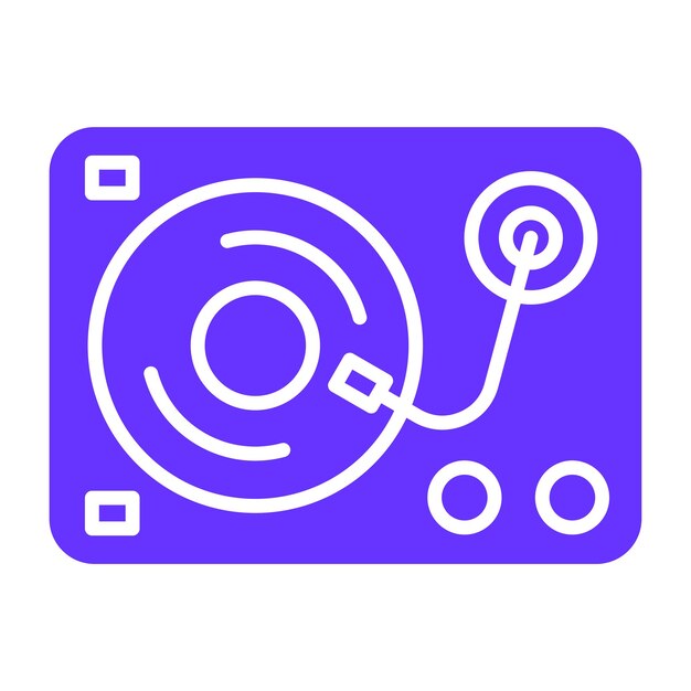 Diseño vectorial Estilo del icono de la mesa giratoria