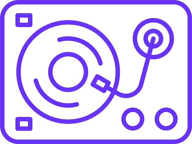 Diseño vectorial Estilo del icono de la mesa giratoria