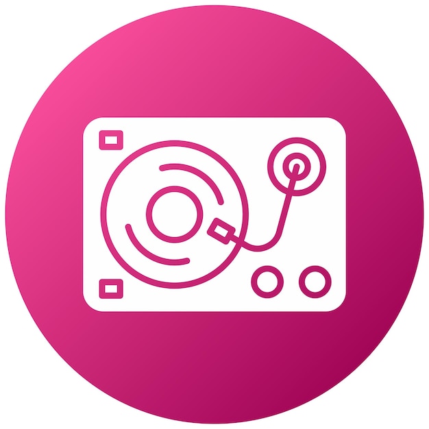 Diseño vectorial Estilo del icono de la mesa giratoria