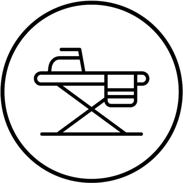 Diseño vectorial Estilo del icono de la mesa de hierro